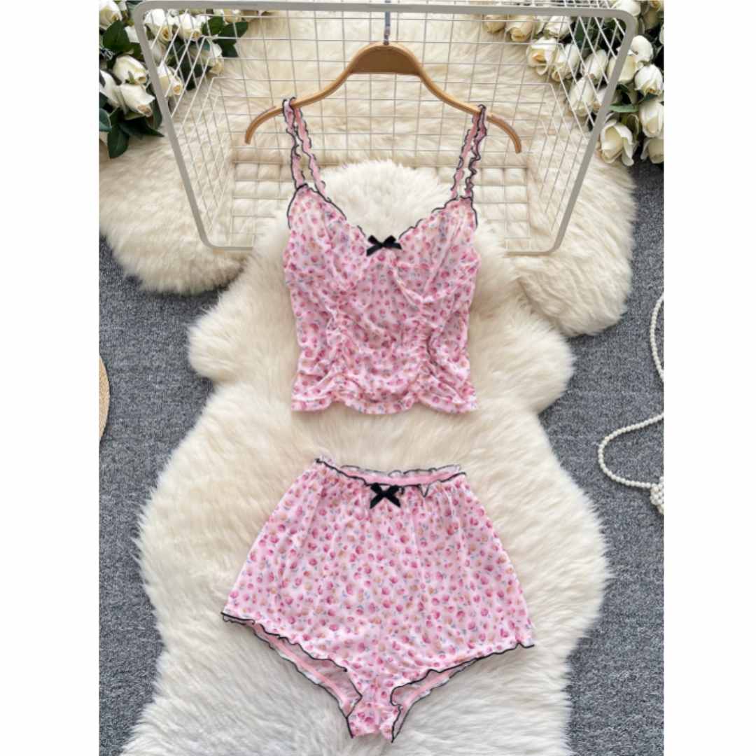 Romper Floral Print - Completi da casa dolci per donna,