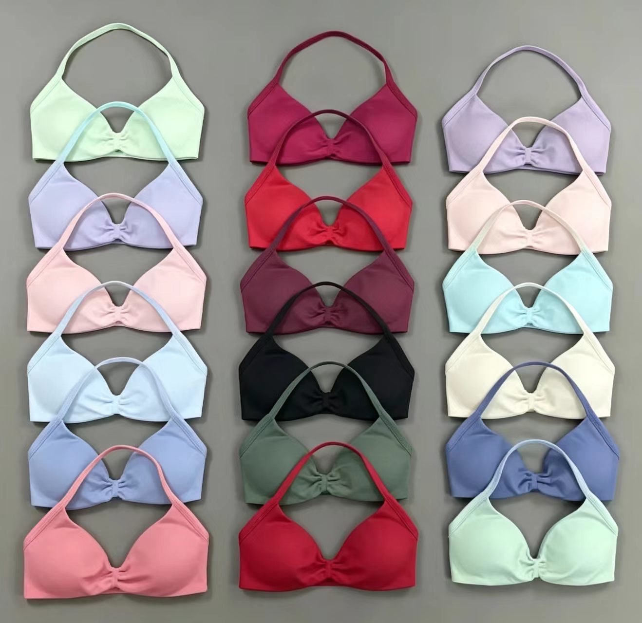 Crop Top Crochet - Reggiseno sportivo DF, modello push-up, con