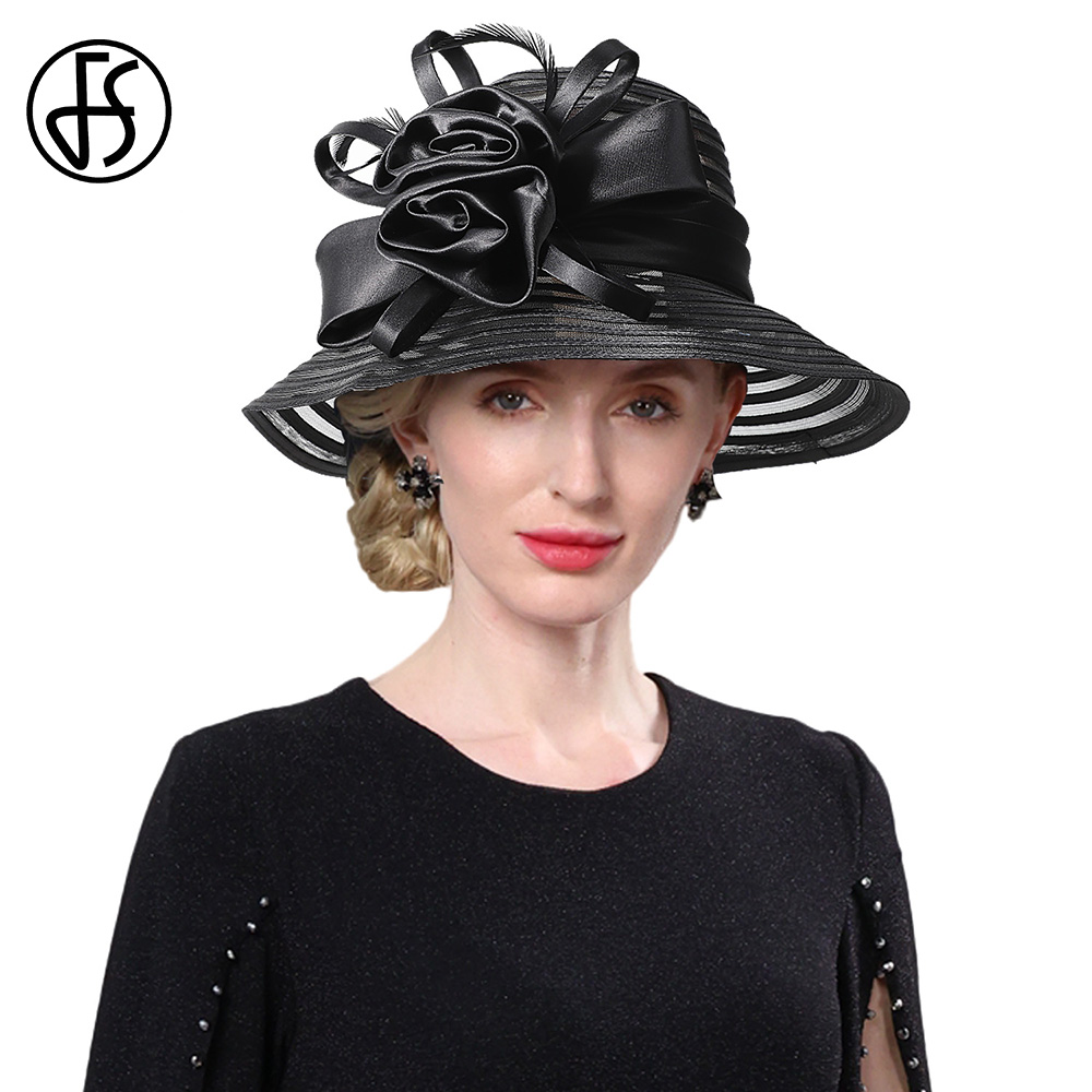 Hat Floppy Wide - Cappello da Spiaggia FS Nero Rosso