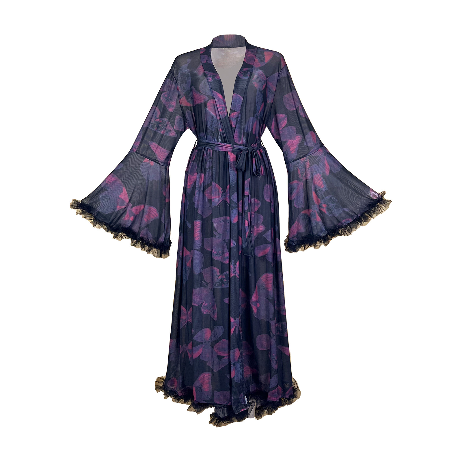 Vestaglia Estiva in Rete Trasp - Kimono Sheer Floral recensione e prezzo