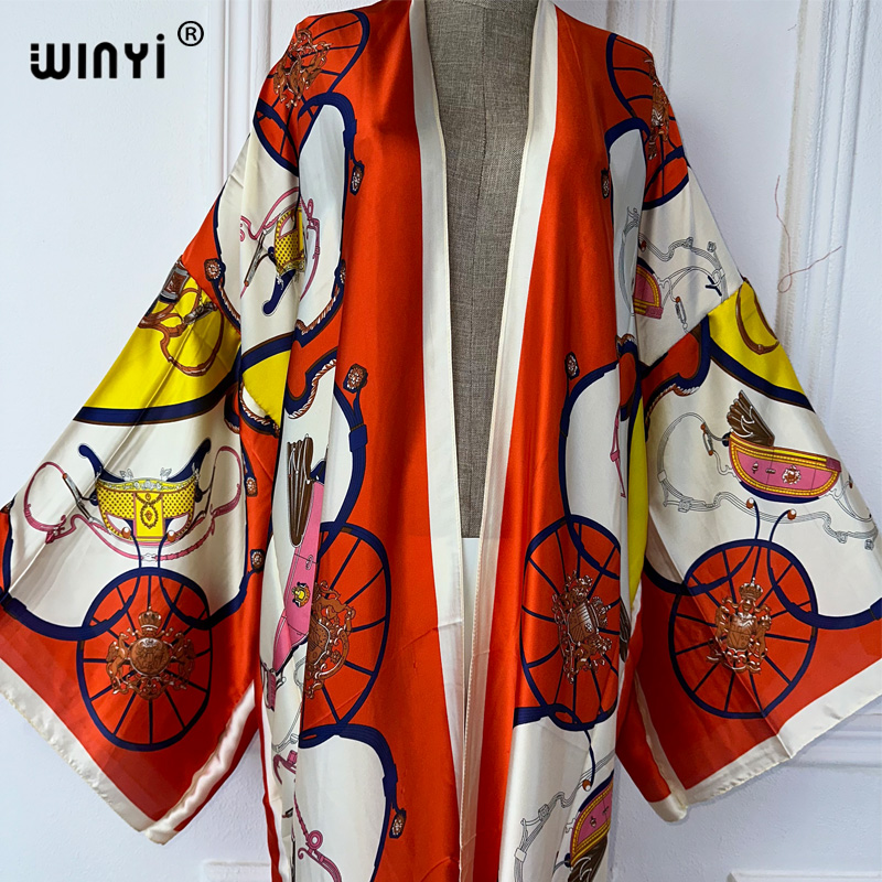WINYI Kimono Estivo con Stampa - Cover Up Kaftan recensione e prezzo