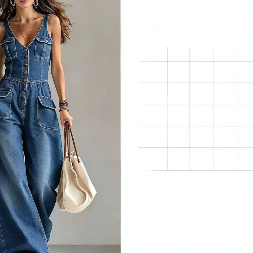 Tuta in denim lavato da donna, - Jumpsuit Linen Relaxed recensione e prezzo